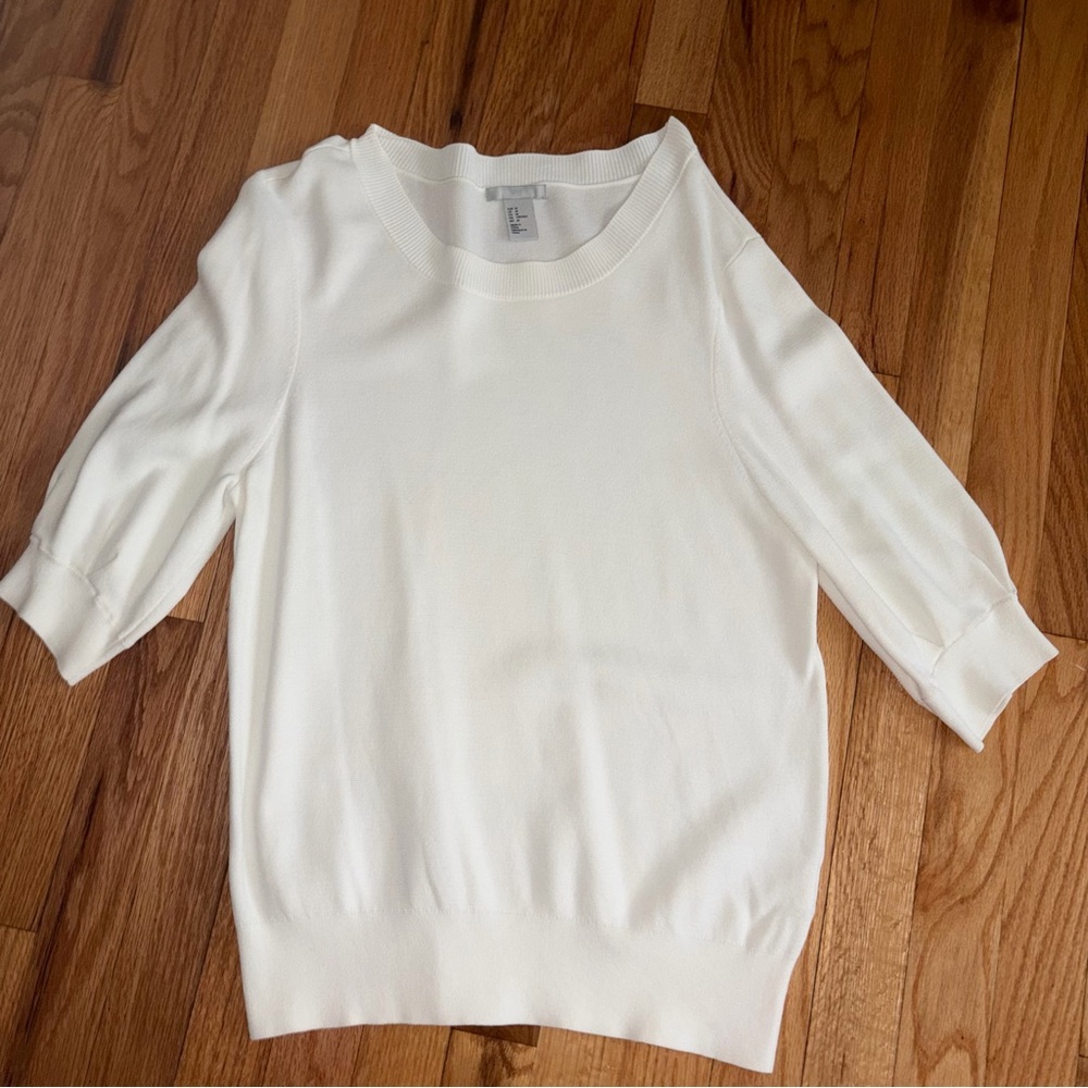 H&M Cream Crew Neck Sweater